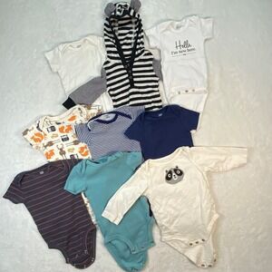Baby Bodysuits & Footed Pajamas 24 Piece Lot - 3-6 Months‎ Clothes Bundle